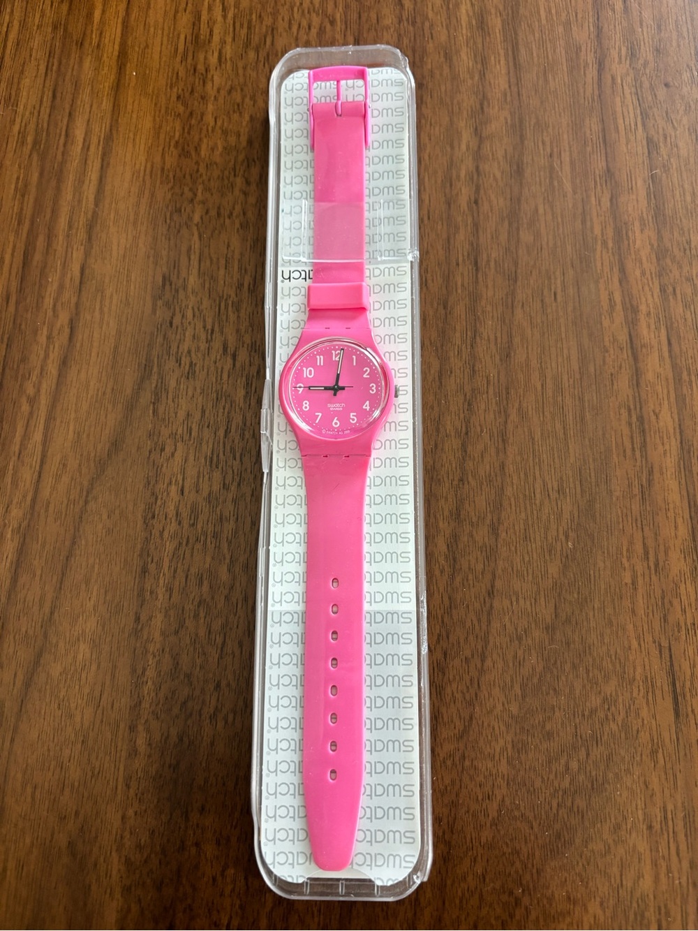 Swatch Hot Pink Silicone Analog Watch